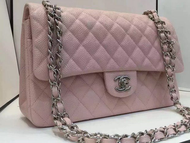 Chanel Caviar Flap Bag in Pink for Sale