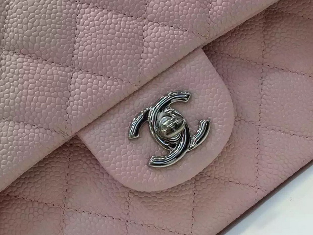 Chanel Caviar Flap Bag in Pink for Sale