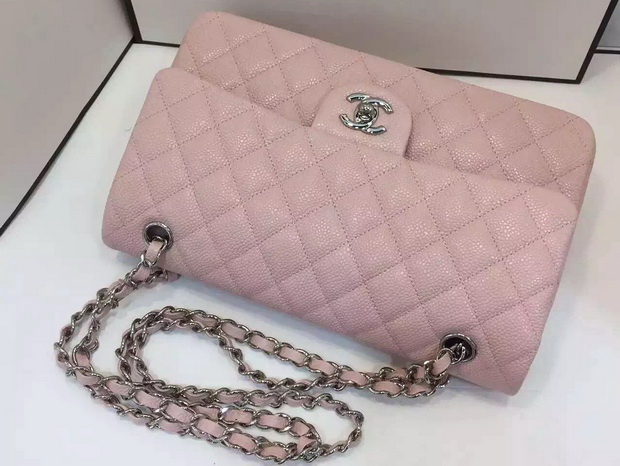 Chanel Caviar Flap Bag in Pink for Sale