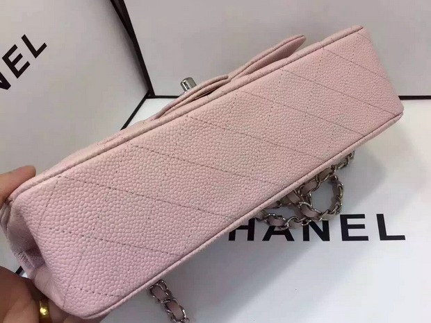 Chanel Caviar Flap Bag in Pink for Sale