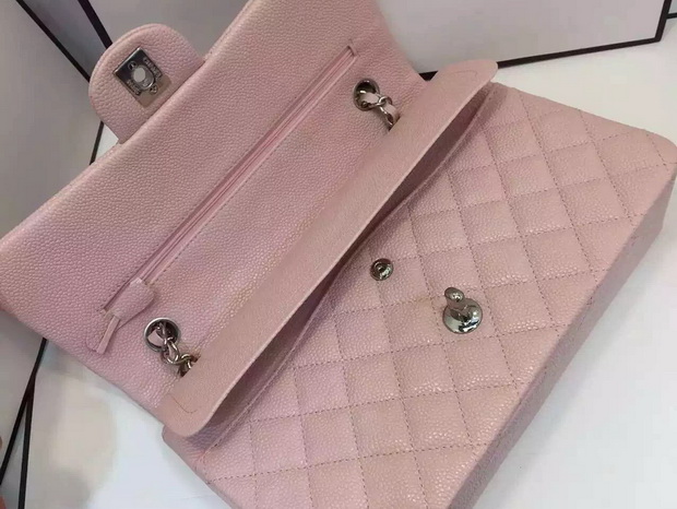 Chanel Caviar Flap Bag in Pink for Sale