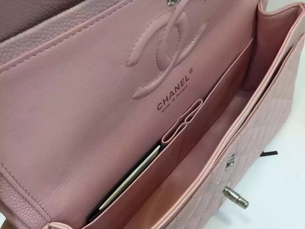 Chanel Caviar Flap Bag in Pink for Sale