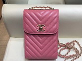 Chanel Cell Phone Bag Real Leather