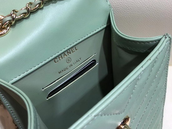 Chanel Cell Phone Bag Turquoise Lambskin