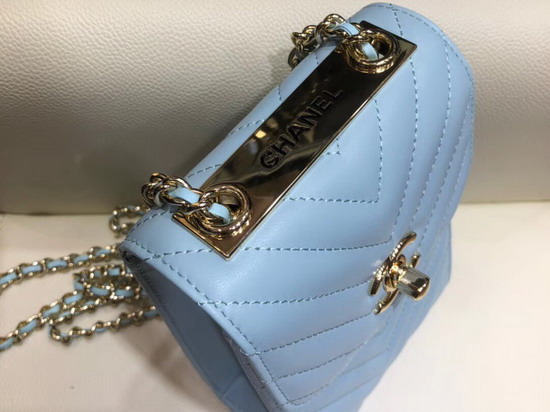 Chanel Cell Phone Case Baby Blue Lambskin