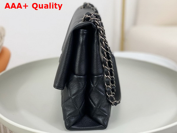 Chanel Chain Shoulder Bag in Black Grained Calfskin Replica