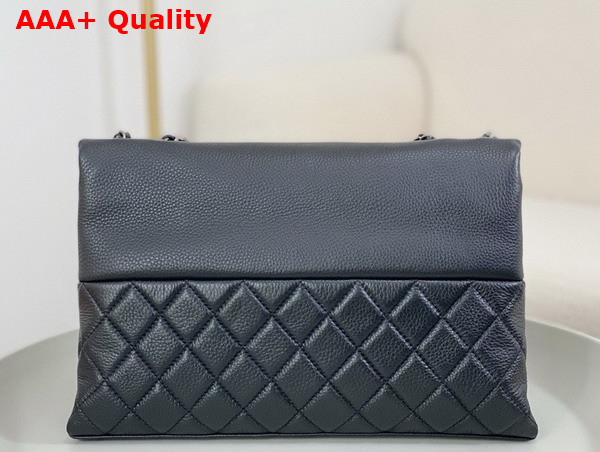 Chanel Chain Shoulder Bag in Black Grained Calfskin Replica