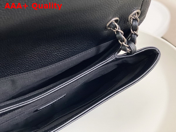 Chanel Chain Shoulder Bag in Black Grained Calfskin Replica