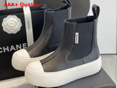 Chanel Chelsea Ankle Boots in Black Calfskin Replica