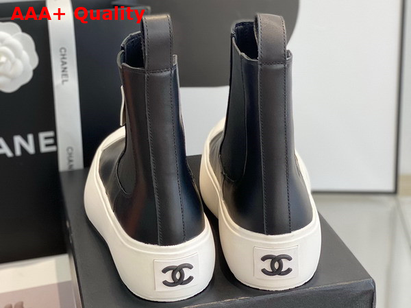 Chanel Chelsea Ankle Boots in Black Calfskin Replica