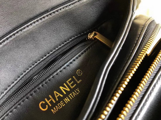 Chanel Chevron Flap Bag in Black A57431