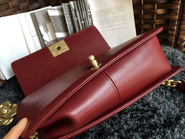 Chanel Chevron Le Boy Red Calfskin for Sale