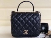 Chanel Citizen Chic Mini Flap Bag with Top Handle Black Lambskin