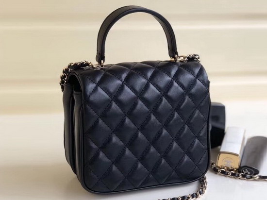 Chanel Citizen Chic Mini Flap Bag with Top Handle Black Lambskin