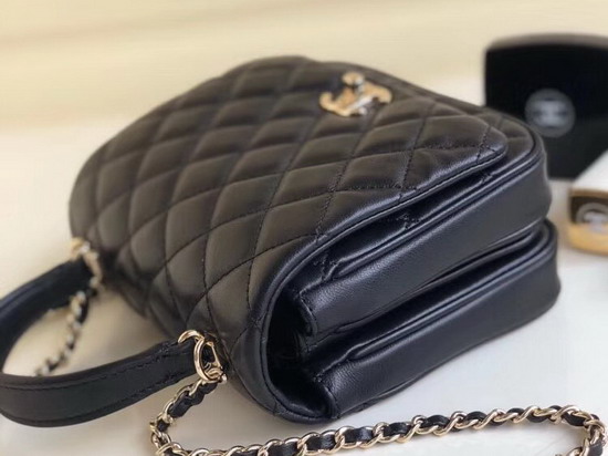 Chanel Citizen Chic Mini Flap Bag with Top Handle Black Lambskin