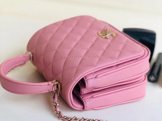 Chanel Citizen Chic Mini Flap Bag with Top Handle Pink Lambskin