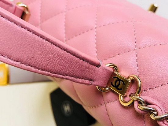 Chanel Citizen Chic Mini Flap Bag with Top Handle Pink Lambskin