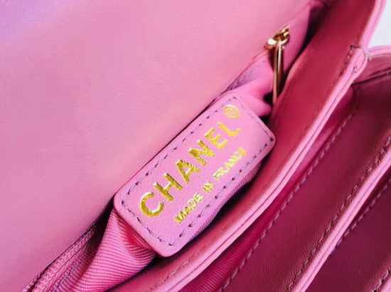 Chanel Citizen Chic Mini Flap Bag with Top Handle Pink Lambskin