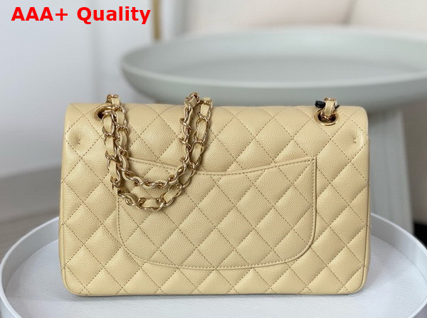 Chanel Classic 11 12 Handbag in Beige Shiny Grained Calfskin Gold Tone Metal Ref A01112 Replica