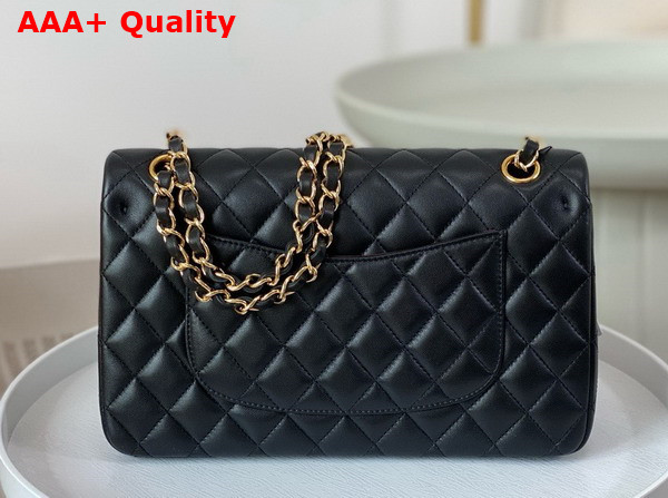 Chanel Classic 11 12 Handbag in Black Lambskin Gold Tone Metal Ref A01112 Replica