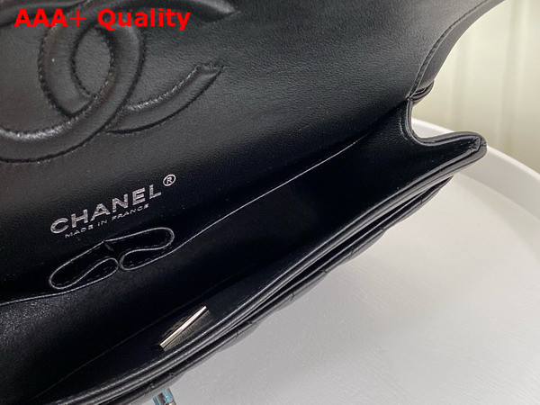 Chanel Classic 11 12 Handbag in Black Lambskin Ruthenium Finish Metal Ref A01112 Replica