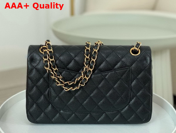 Chanel Classic 11 12 Handbag in Black Shiny Grained Calfskin Gold Tone Metal Ref A01112 Replica