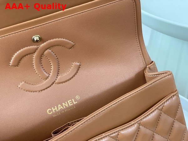 Chanel Classic 11 12 Handbag in Brown Lambskin Gold Tone Metal Ref A01112 Replica