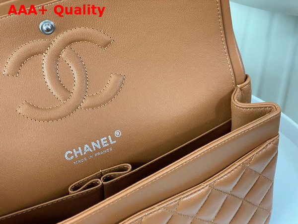 Chanel Classic 11 12 Handbag in Brown Lambskin Silver Tone Metal Ref A01112 Replica