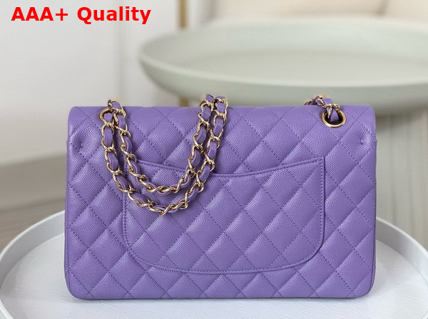 Chanel Classic 11 12 Handbag in Lilac Shiny Grained Calfskin Gold Tone Metal Ref A01112 Replica