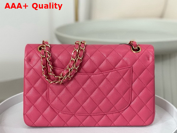 Chanel Classic 11 12 Handbag in Pink Shiny Grained Calfskin Gold Tone Metal Ref A01112 Replica