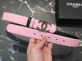 Chanel Classic CC Buckle Belt in Pink Calf Leather