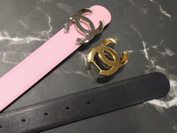 Chanel Classic CC Buckle Belt in Pink Calf Leather