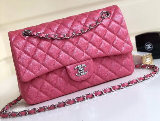 Chanel Classic Caviar Flap Bag in Pearl Pink