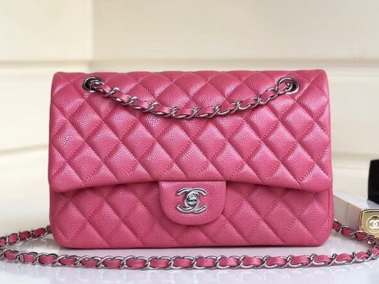 Chanel Classic Caviar Flap Bag in Pearl Pink