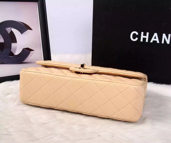 Chanel Classic Flap Bag Apricot Gold Chain for Sale