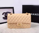 Chanel Classic Flap Bag Apricot Gold Chain for Sale