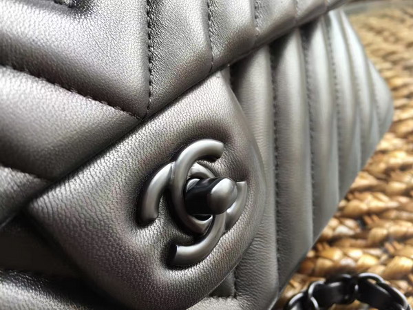 Chanel Classic Flap Bag Chevron Lambskin So Black For Sale