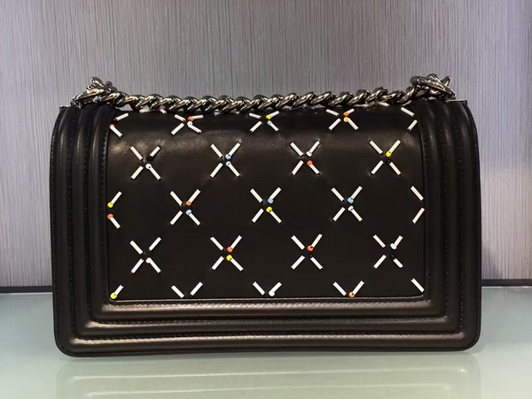 Chanel Classic Flap Bag Embroideries Black for Sale