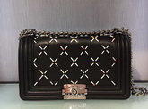 Chanel Classic Flap Bag Embroideries Black for Sale