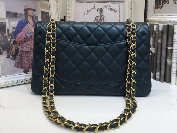 Chanel Classic Flap Bag Pearl Black Lambskin for Sale