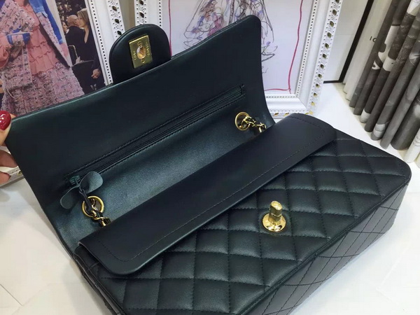 Chanel Classic Flap Bag Pearl Black Lambskin for Sale