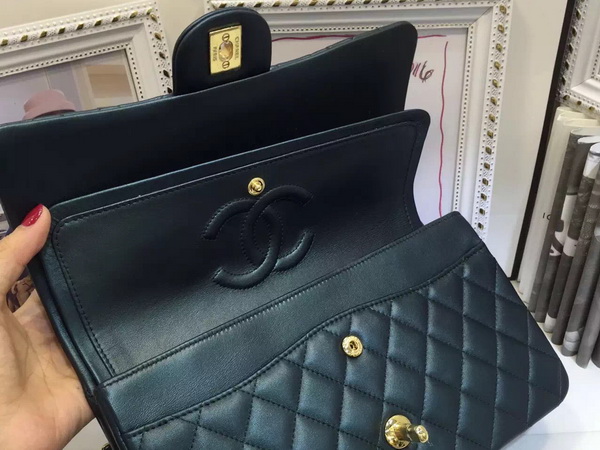 Chanel Classic Flap Bag Pearl Black Lambskin for Sale