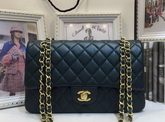 Chanel Classic Flap Bag Pearl Black Lambskin for Sale