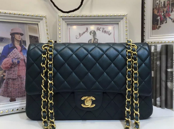 Chanel Classic Flap Bag Pearl Black Lambskin for Sale