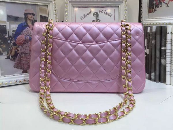 Chanel Classic Flap Bag Pearl Pink Lambskin for Sale