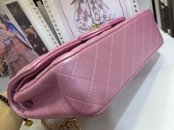 Chanel Classic Flap Bag Pearl Pink Lambskin for Sale