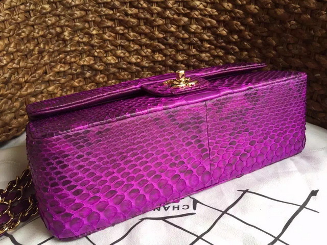 Chanel Classic Flap Bag Purple Python for Sale