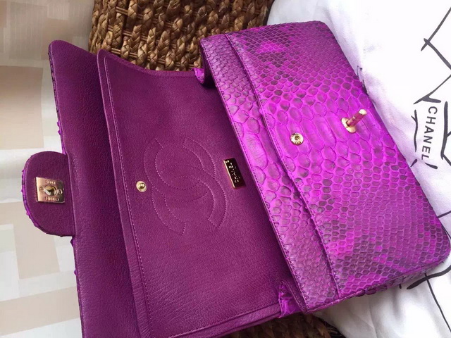 Chanel Classic Flap Bag Purple Python for Sale