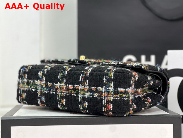 Chanel Classic Flap Bag in Black Multicolor Tweed Replica