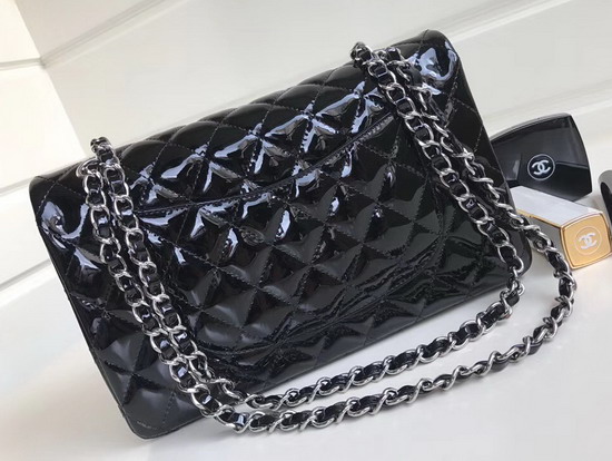 Chanel Classic Flap Bag in Black Patent Leather